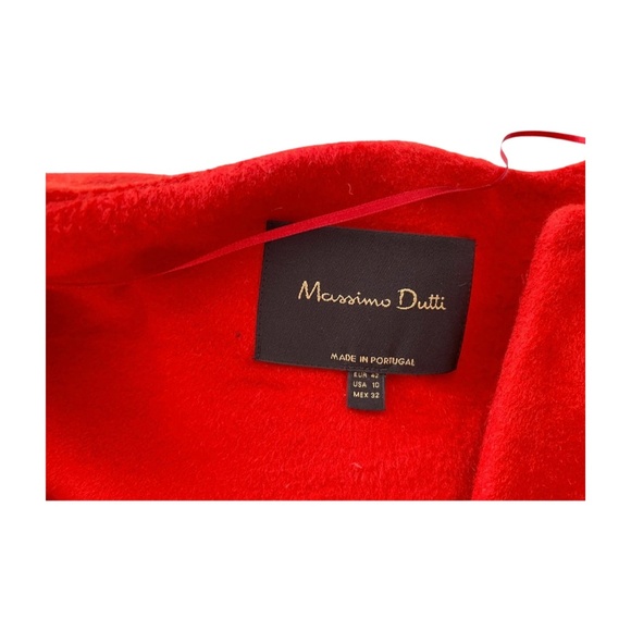 Massimo Dutti Red Wool Jacket – Size 42 / US 10 - Picture 2 of 9